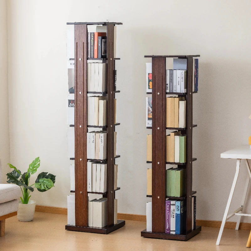 【旭筑】旋转书架立式书架转角玄关置物架书柜子带转盘落地书架