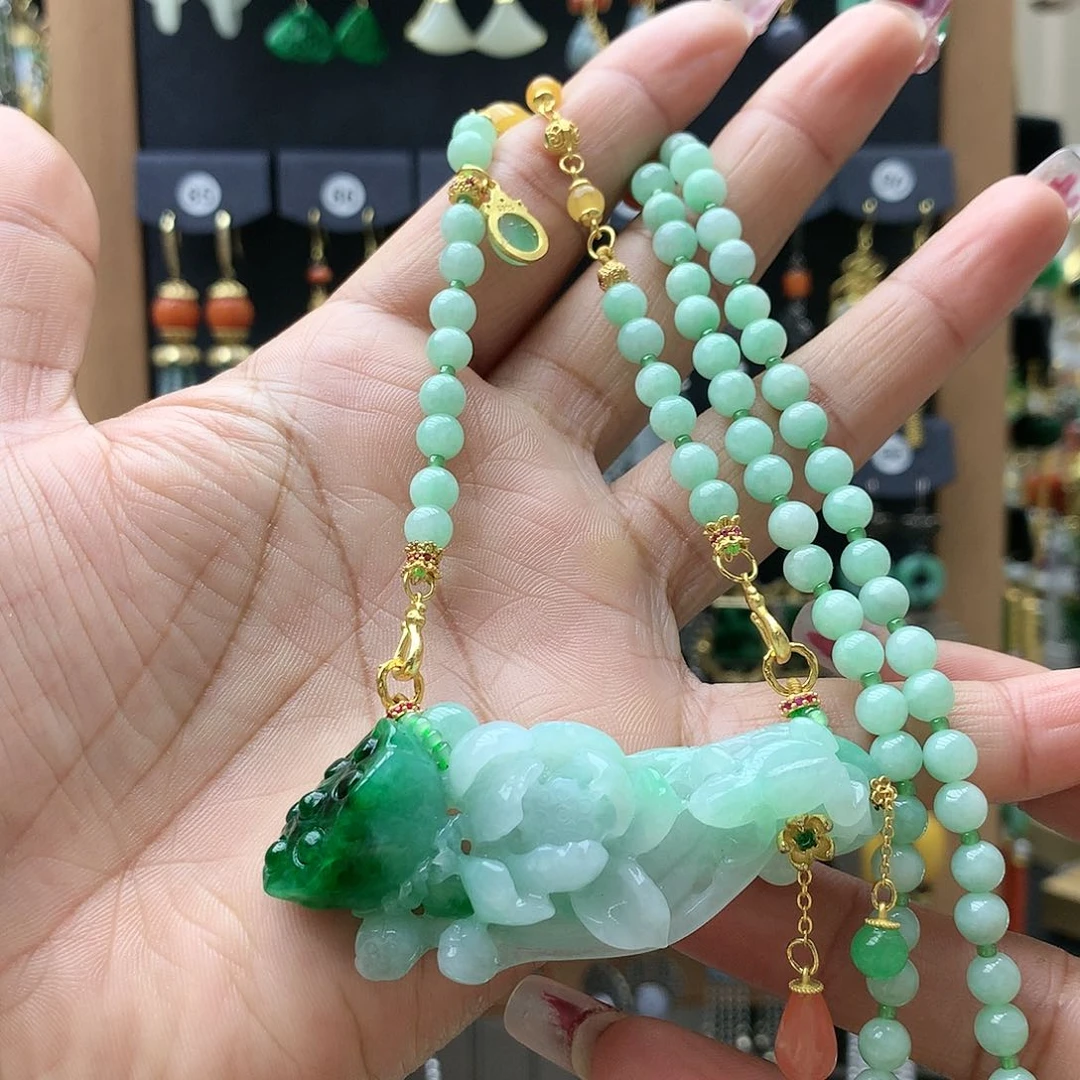 【闪购商品】翡翠颈饰未镶嵌菲*吊坠