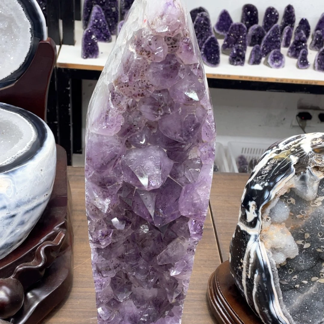 珠宝半成品紫晶银S925镶嵌捡漏