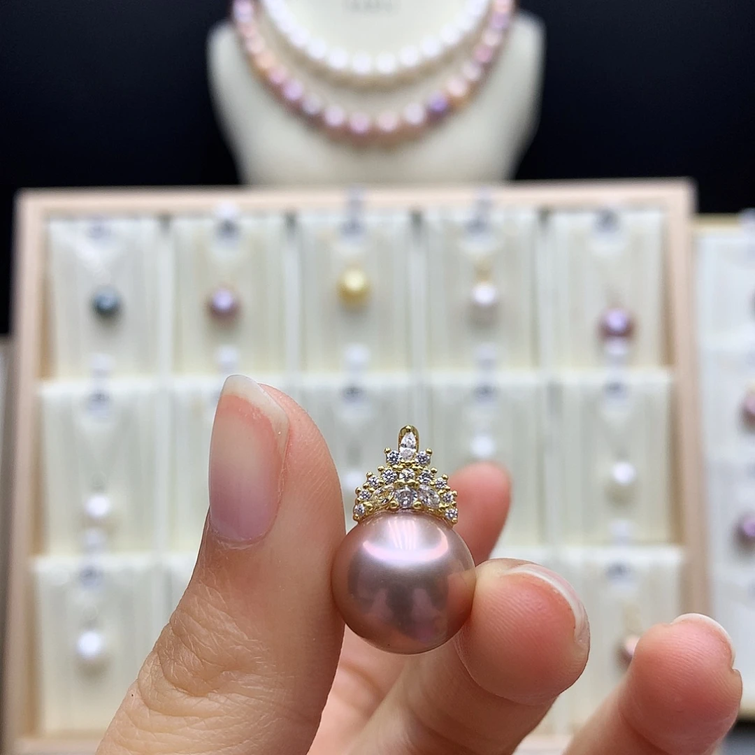 颈饰合金淡水珍珠