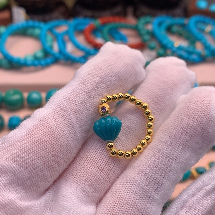 绿松石未镶嵌湖北天然原矿绿松石10