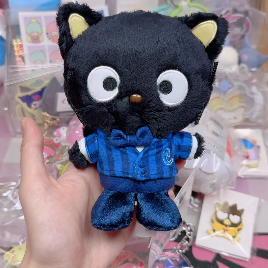 三丽鸥美版格纹服装巧克力猫毛绒挂件