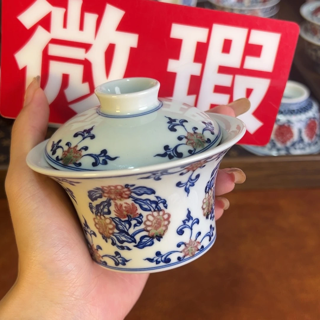 摆件微瑕景德镇手绘陶瓷茶器百宝箱