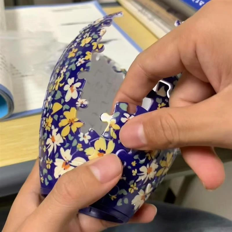 高级感立体拼图花瓶摆件居家装饰品青花瓷花瓶客厅办公桌插花摆件