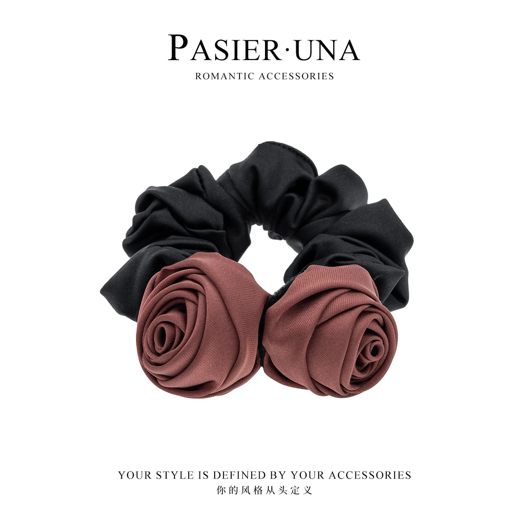 PASIERORA【ROSE】 法式优雅玫瑰发圈高弹力大肠发圈NN250