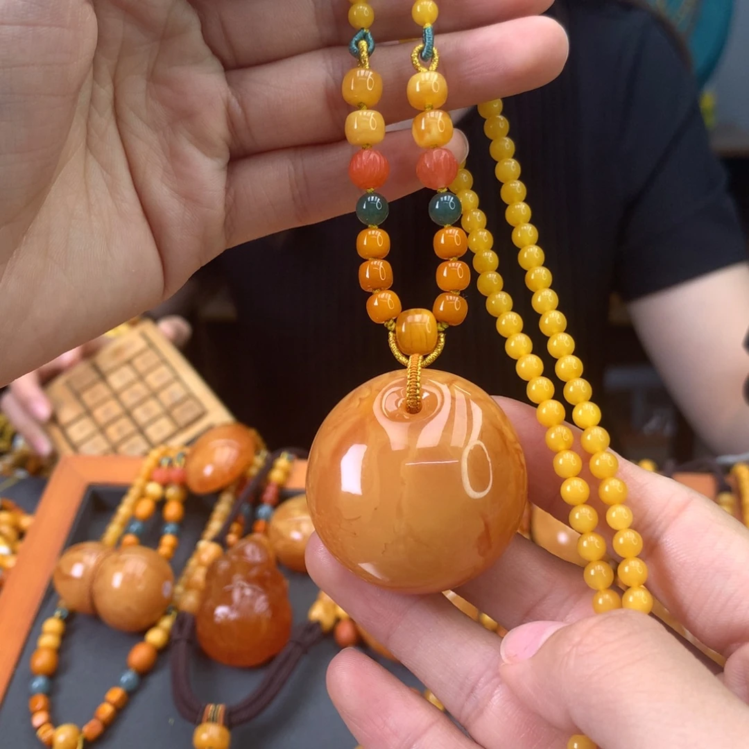 蜜蜡颈饰未镶嵌天然