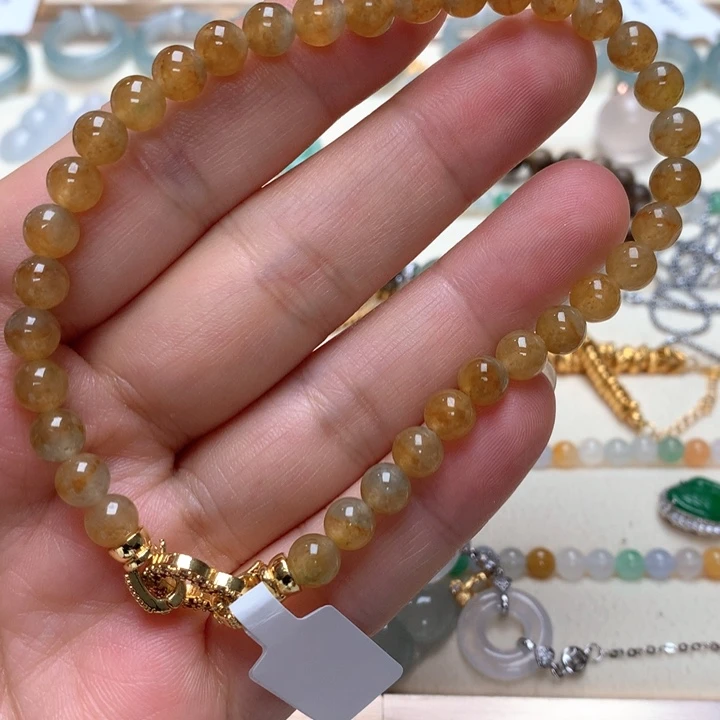 翡翠未镶嵌颈饰翡翠手串