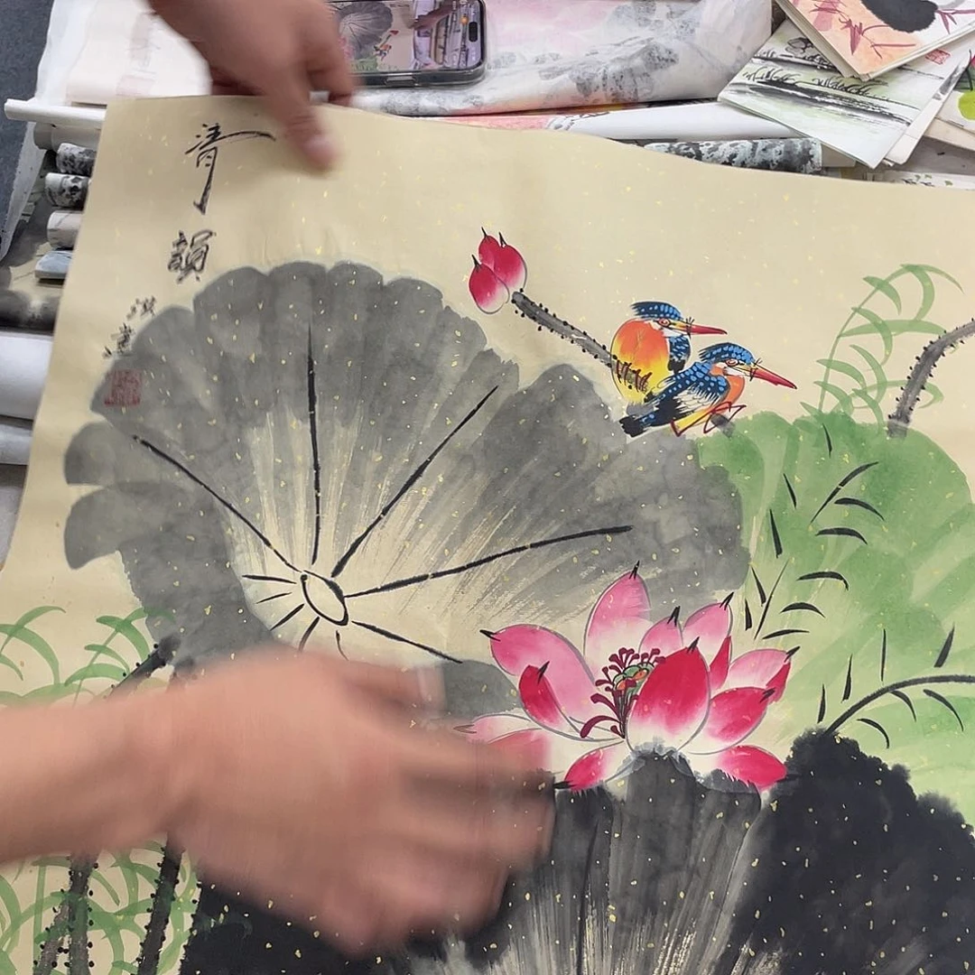 国画纯手绘字画宣纸