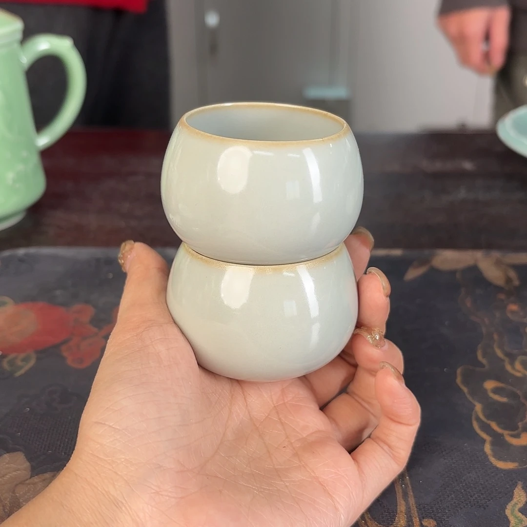 龙泉云间青瓷小米茶器