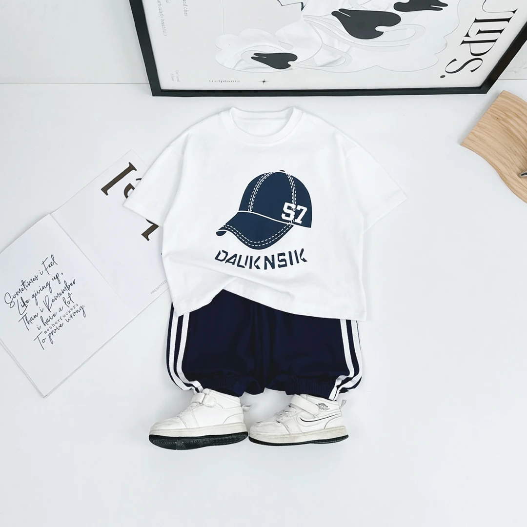 儿童夏装套装夏季2025新款男童短袖两件套 BDX25708 悠悠童话童装