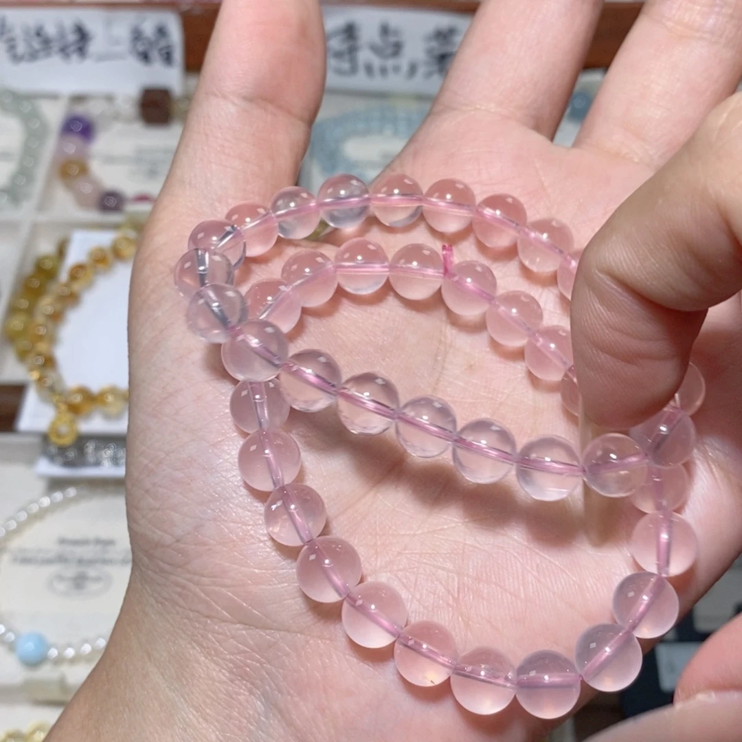 未镶嵌手链水晶粉晶