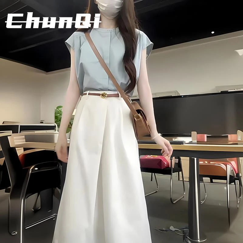 淳启夏装搭配一整套女时尚气质轻熟小个子穿搭衬衫半身裙两件套装