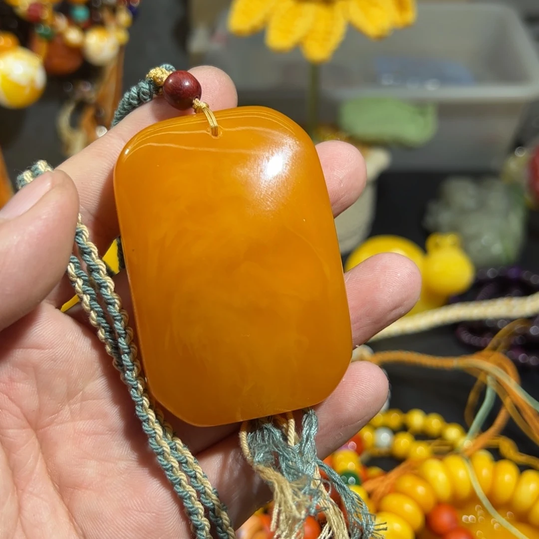 未镶嵌琥珀手链L**王无事牌吊坠