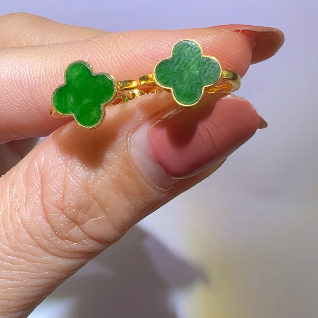 翡翠颈饰18K金镶嵌耳包