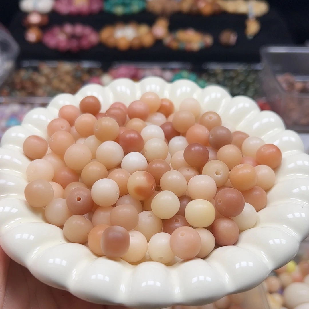 菩提根/象牙果手串微瑕12粉苹果150颗