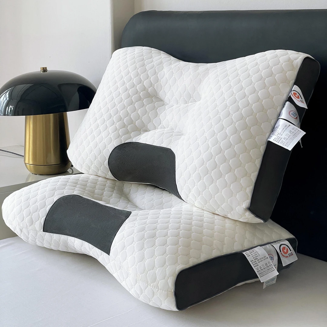 Ufist/针织棉枕头枕芯人体工学护颈深度睡眠家用宿舍单人分区回弹