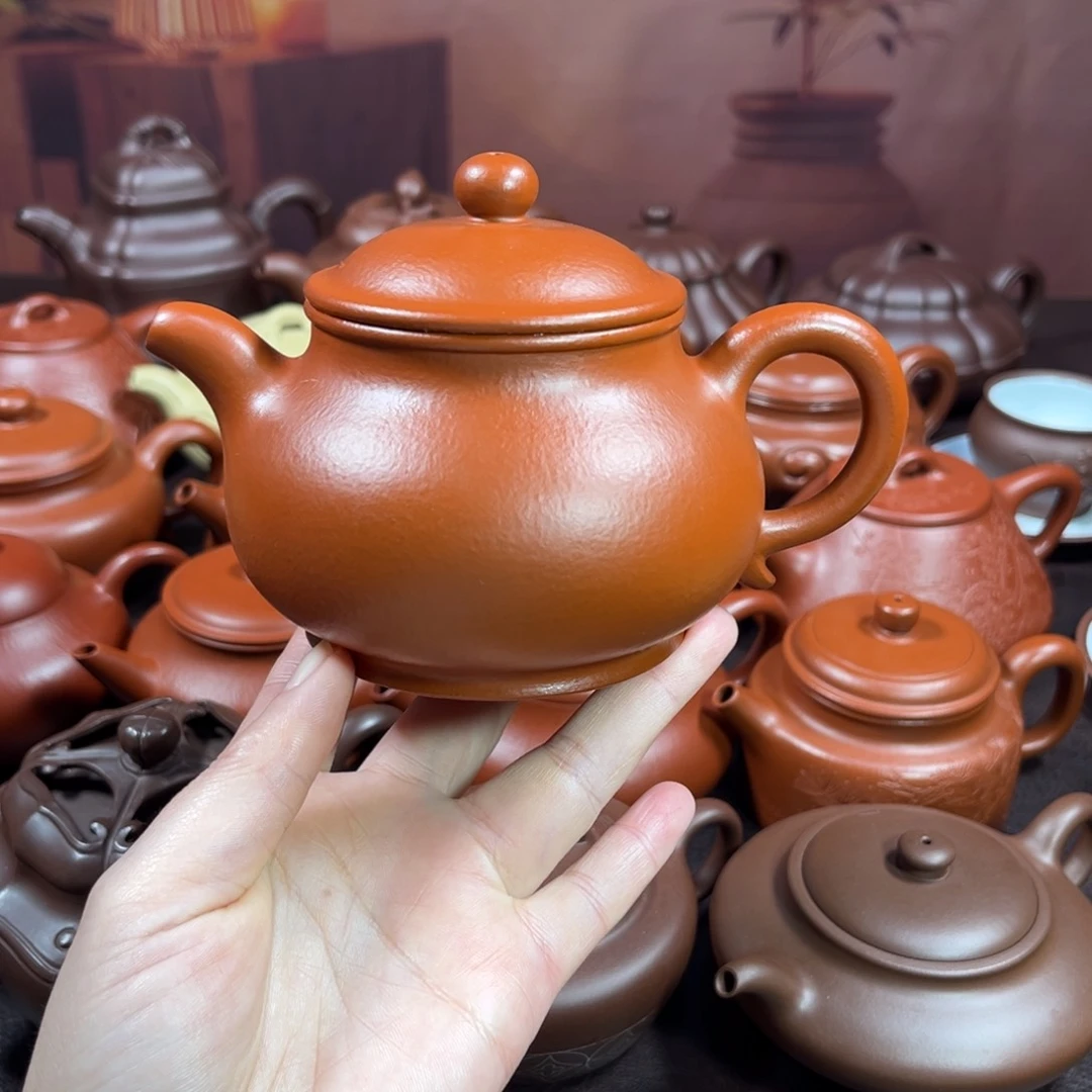 茶壶紫砂原矿朱泥280毫升