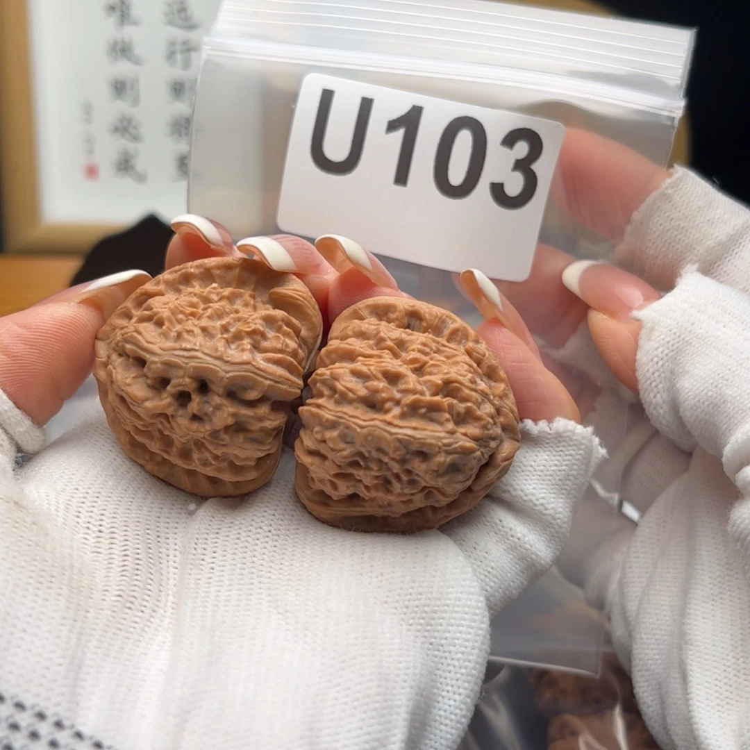文玩核桃把件38白狮子u103