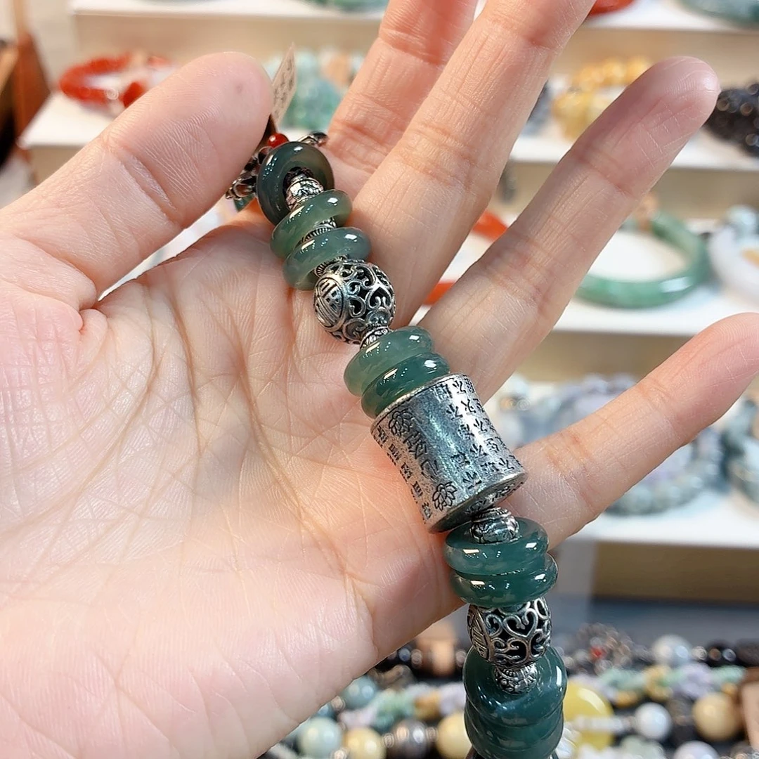 呢***呢翡翠未镶嵌手链手串