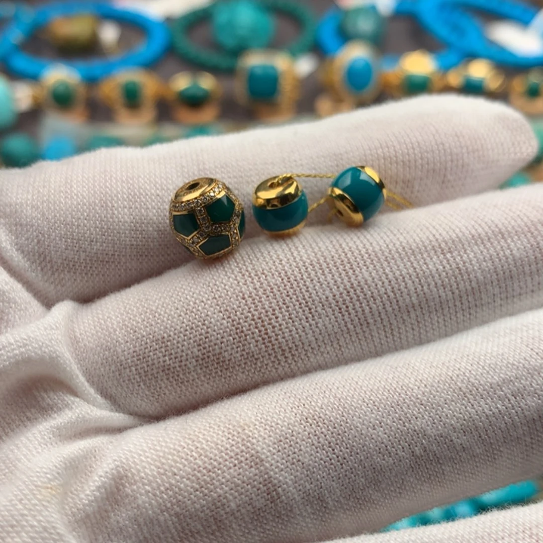 王***贝绿松石18K金镶嵌绿松石