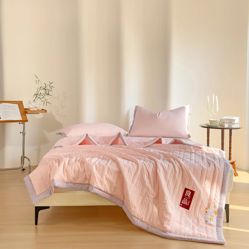 比亿奇夏被大麦提花夏凉被空调被子柔软亲肤可水洗机洗学生宿舍