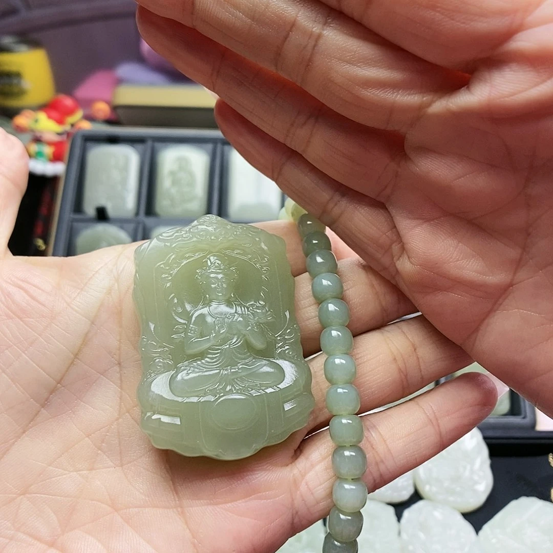 和田玉颈饰未镶嵌宣**贸