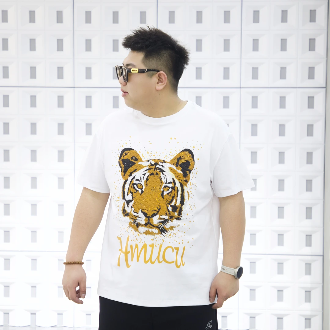 大码男装 春季新款 老虎短袖71289