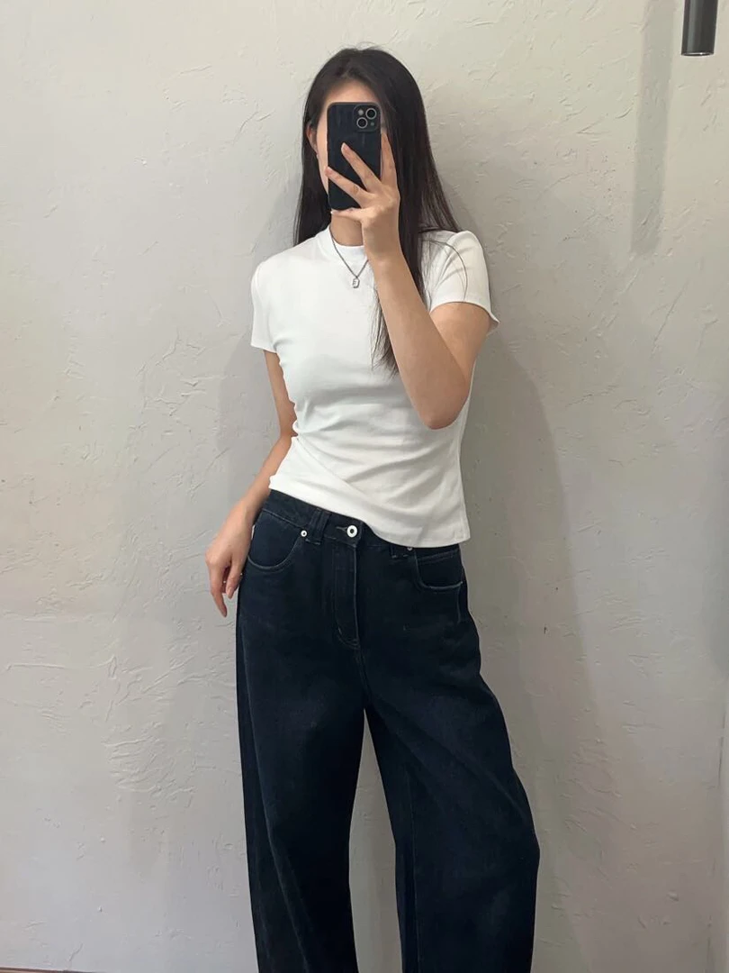 休闲打底短袖圆领T3844