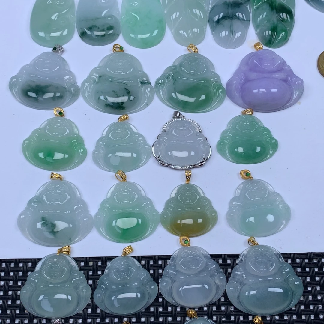 翡翠未镶嵌颈饰天然