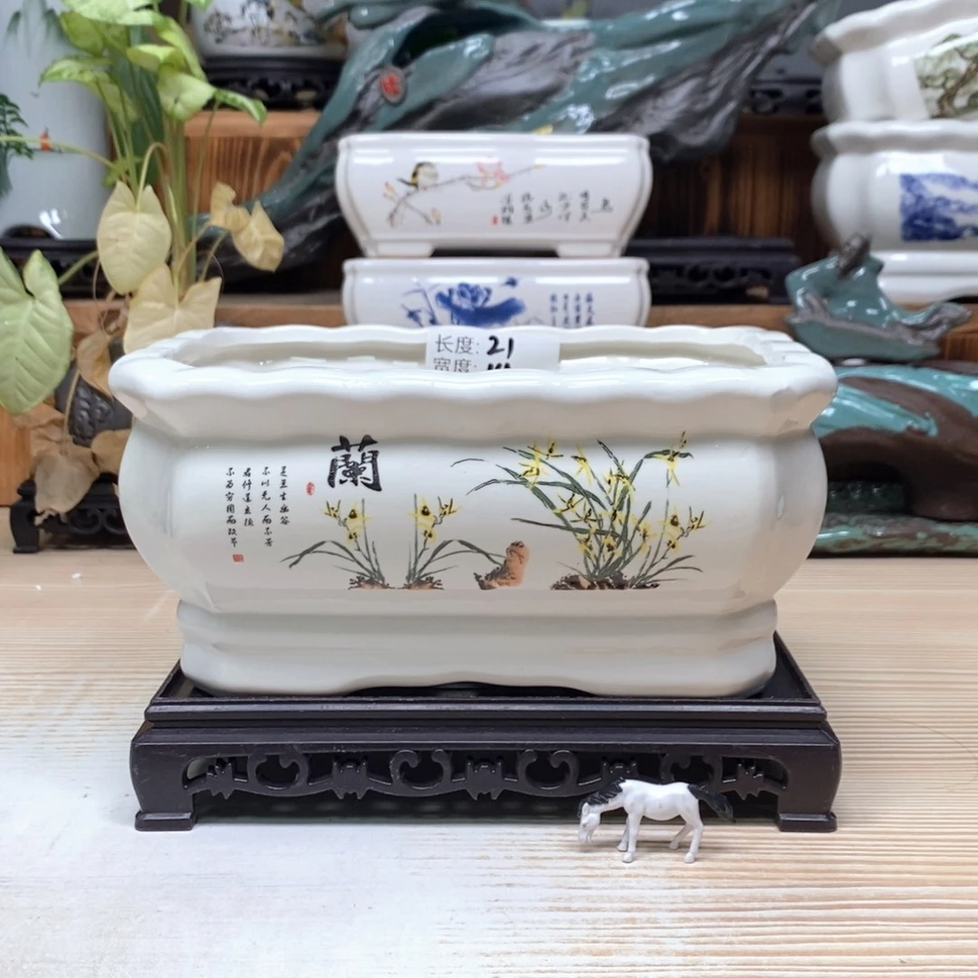 紫砂花盆陶瓷艺术花盆陶瓷