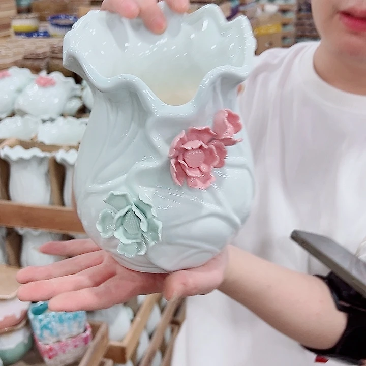 有孔，凑单福利满10元发货陶瓷多肉花盆！