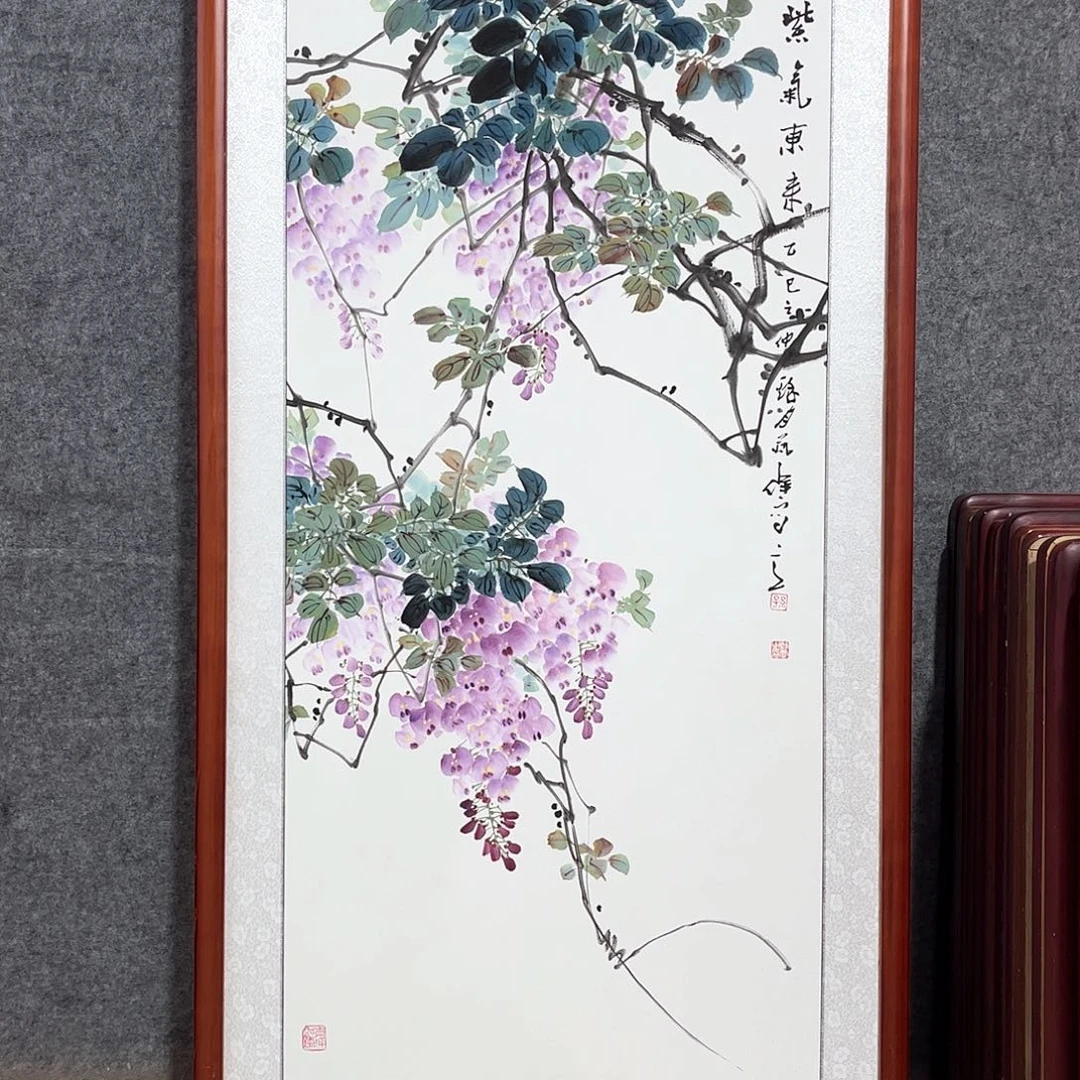 国画书画作品带框63×123