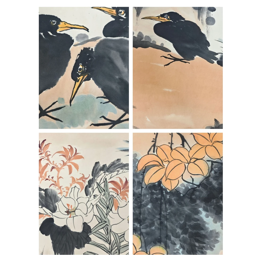 潘老款 花鸟长卷 720×100