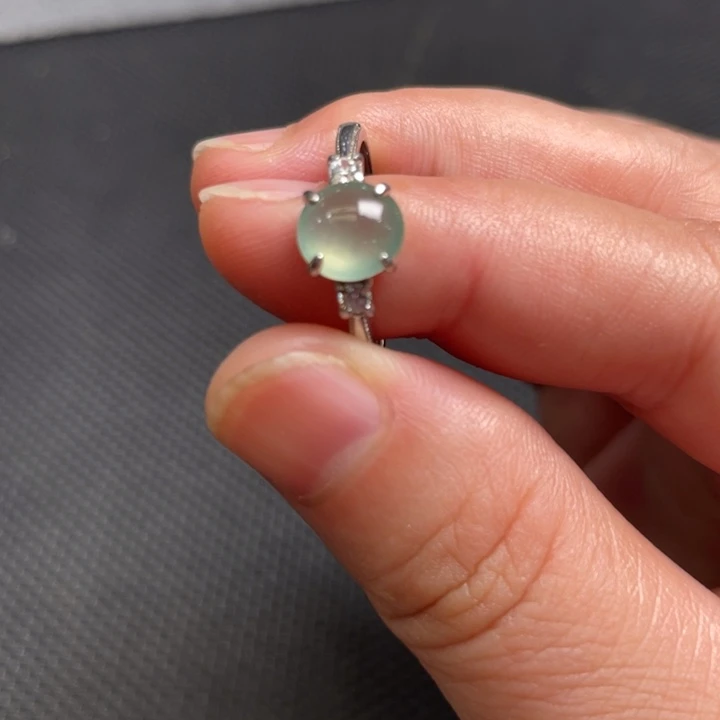 翡翠戒指未镶嵌缅甸天然翡翠戒指