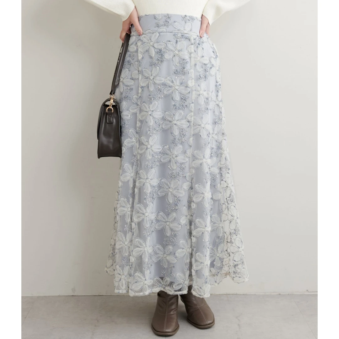 【MonTendre】夏季新款 N 小众轻奢重工印花透气百搭时尚优雅半身裙