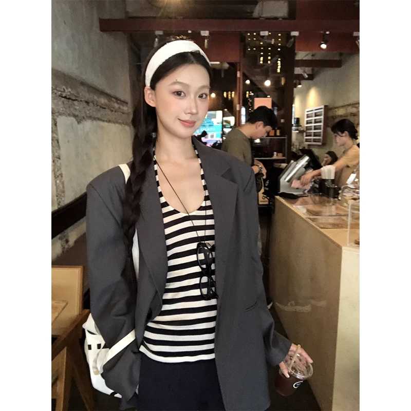 【岛屿海浪】时尚百搭通勤修身显瘦韩系气质BD西装外套251X0771#