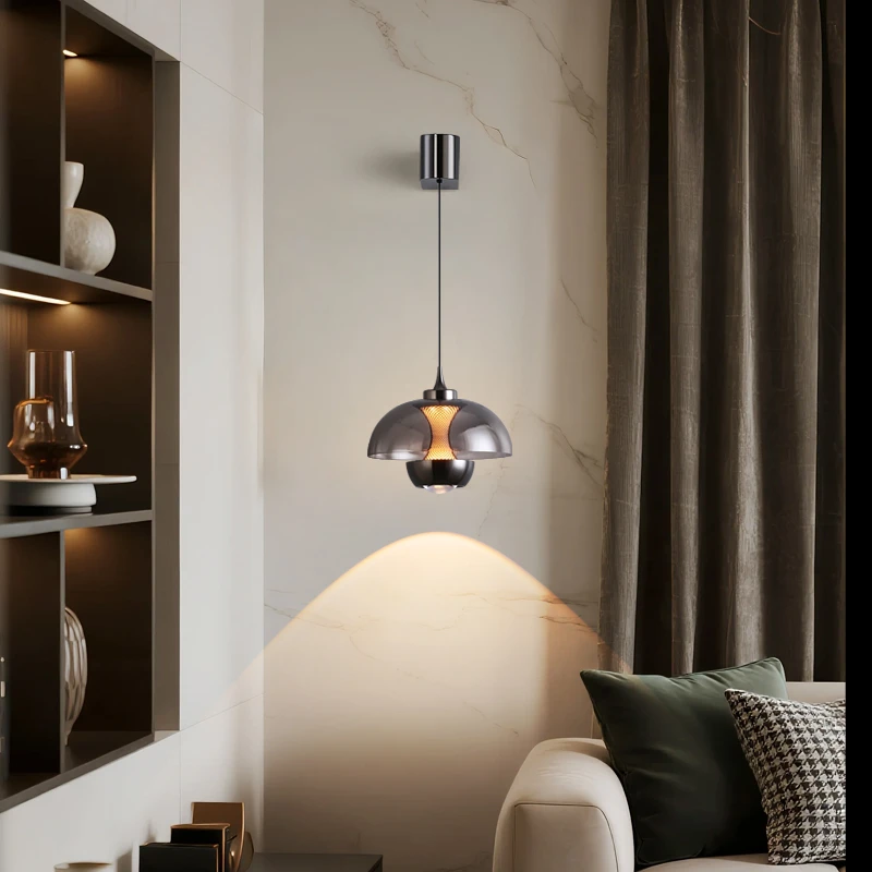 创意卧室壁灯背景墙可触摸手扫调光简约客厅玄关床头书房吊线灯具