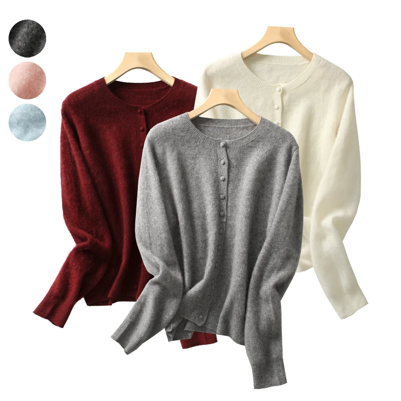 羊毛羊绒温柔风甜美2025秋冬季新款柔软精致感针织衫圆领百搭毛衣