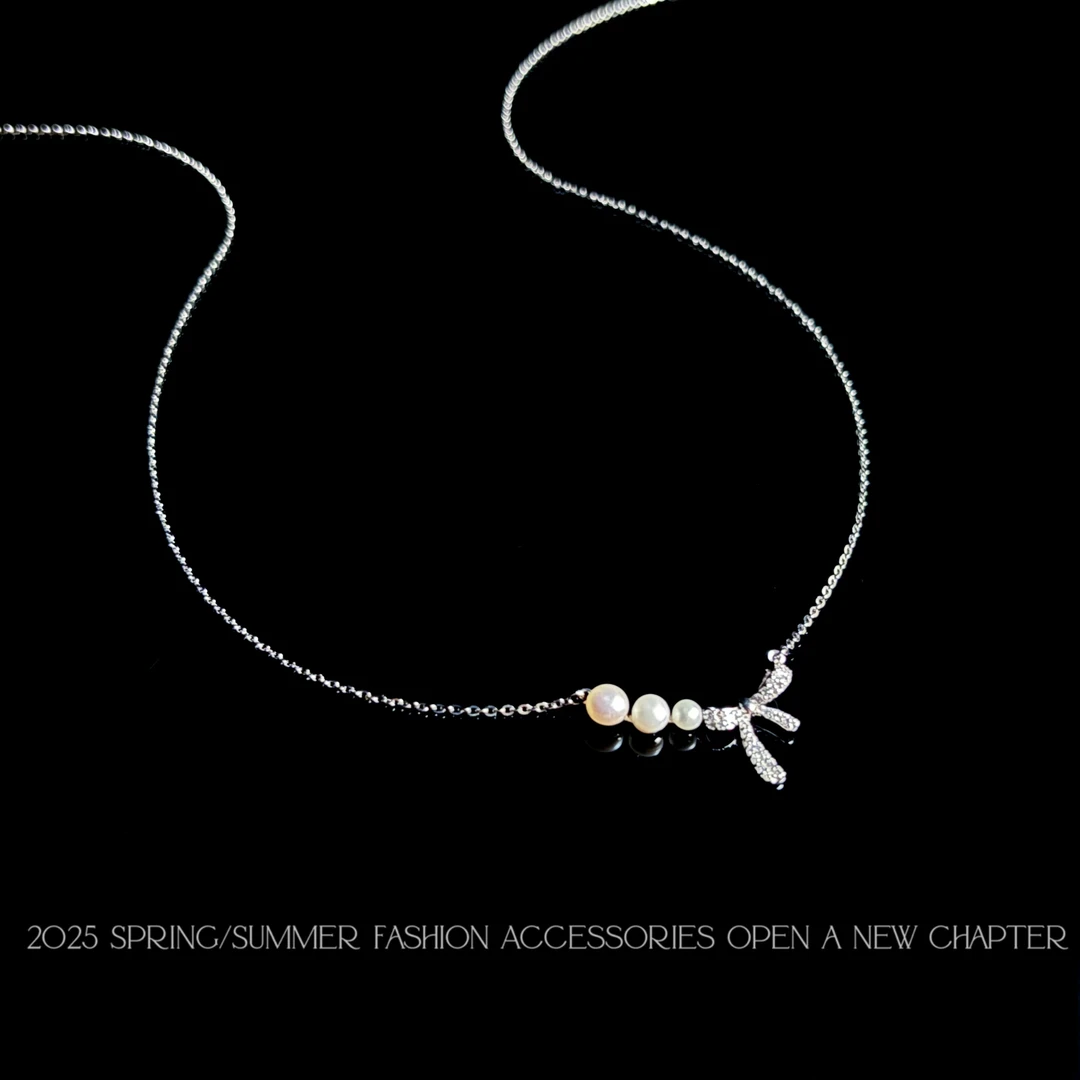 坠链均925银 镀k金 2025款C7632【珠韵蝴蝶结】铂堡俪 BOBAOLI 项链