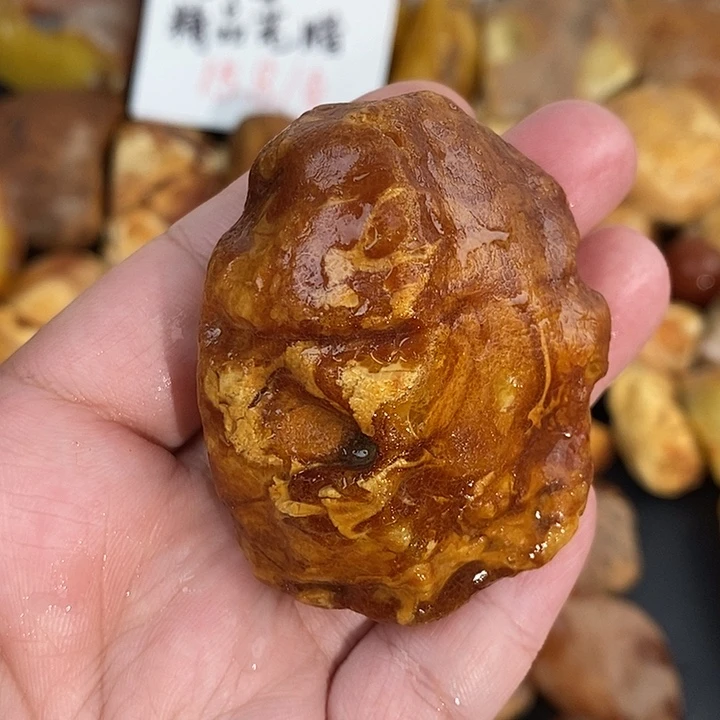 定制琥珀未镶嵌花蜡原石47.1g