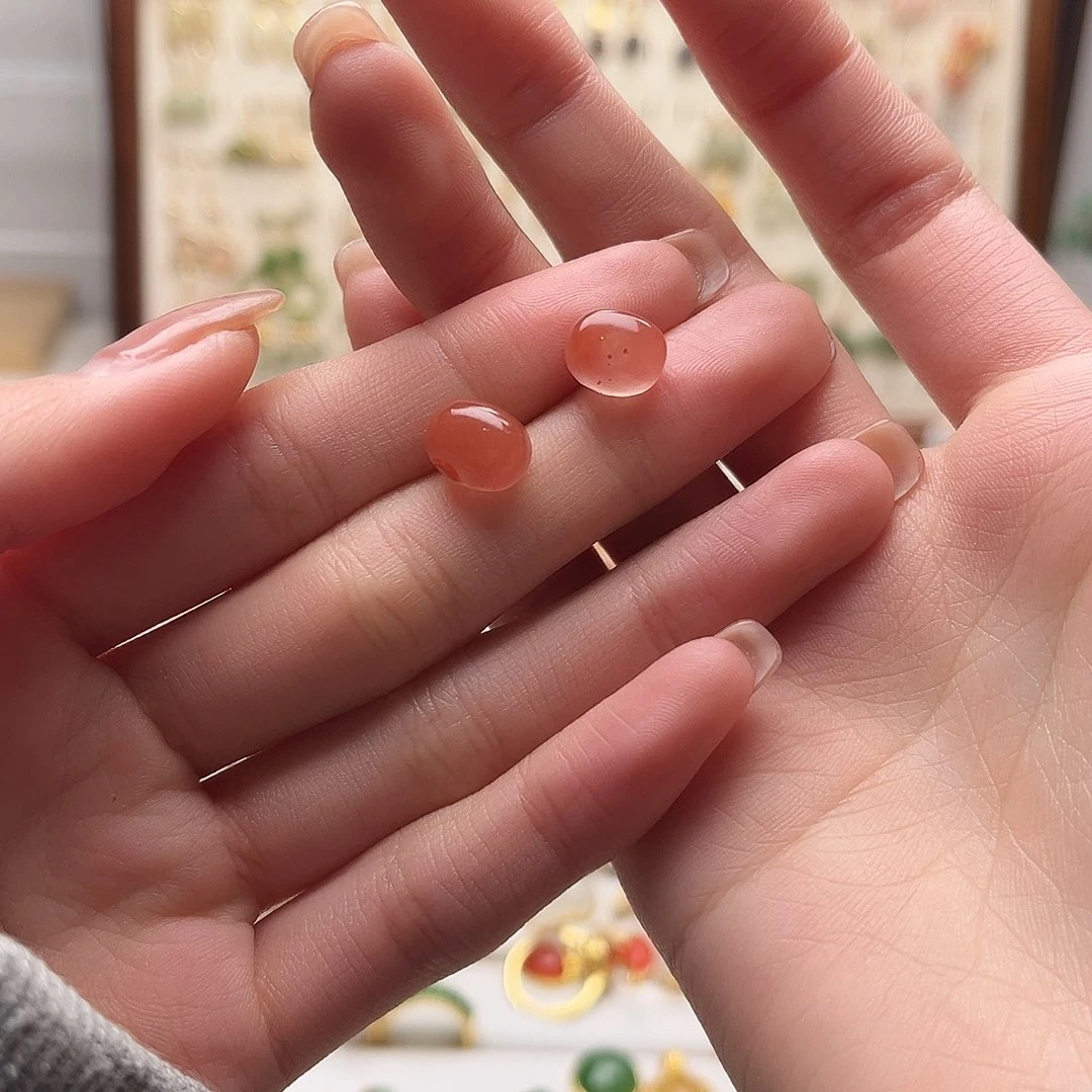 和田玉银S925镀金镶嵌耳饰