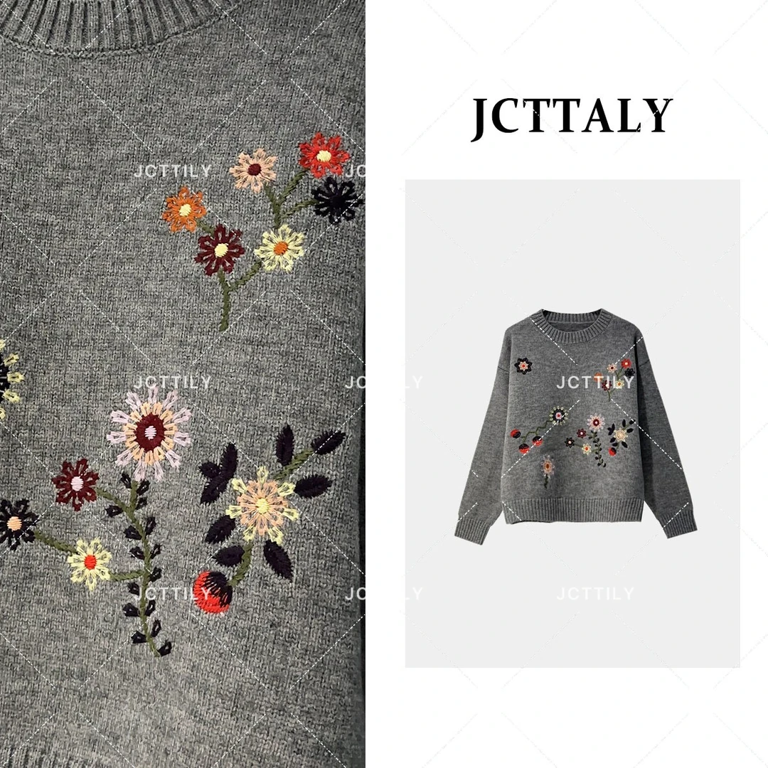 【Linda专属】【11】小雏菊保暖毛衣秋冬圆领套头针织上衣JC-A2828