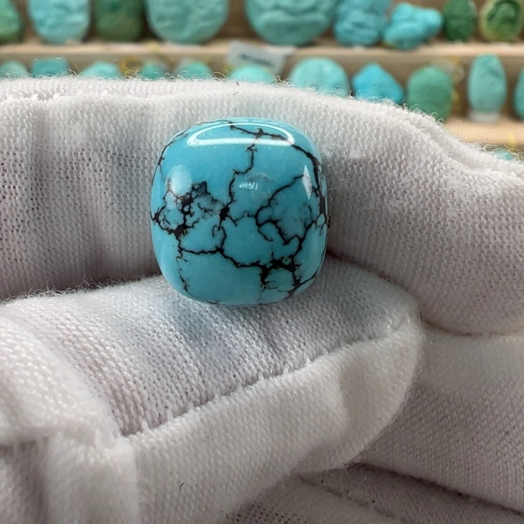 未镶嵌绿松石老型珠13.5x12.3mm