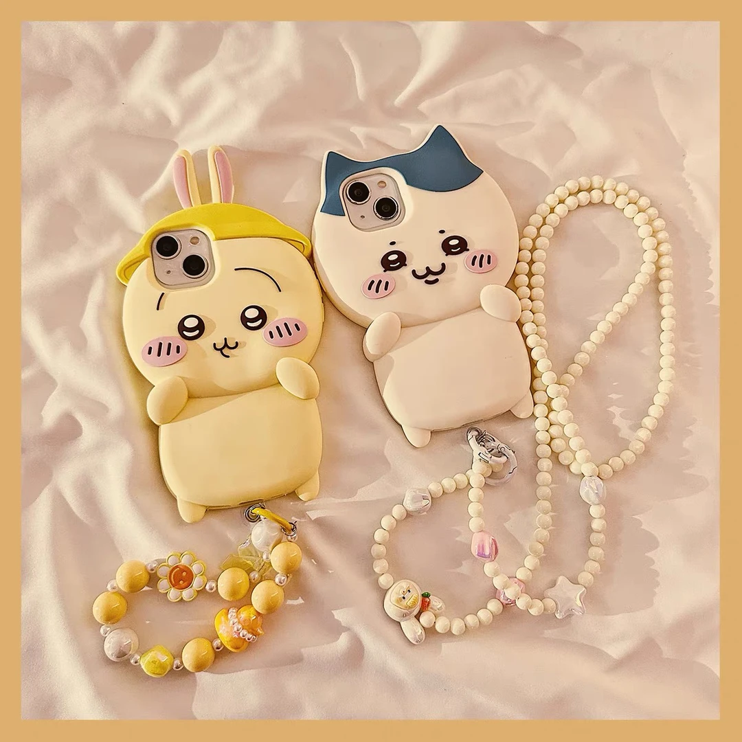 卡通立体吉伊卡哇iPhone15promax适用苹果13手机壳12硅胶14情侣款