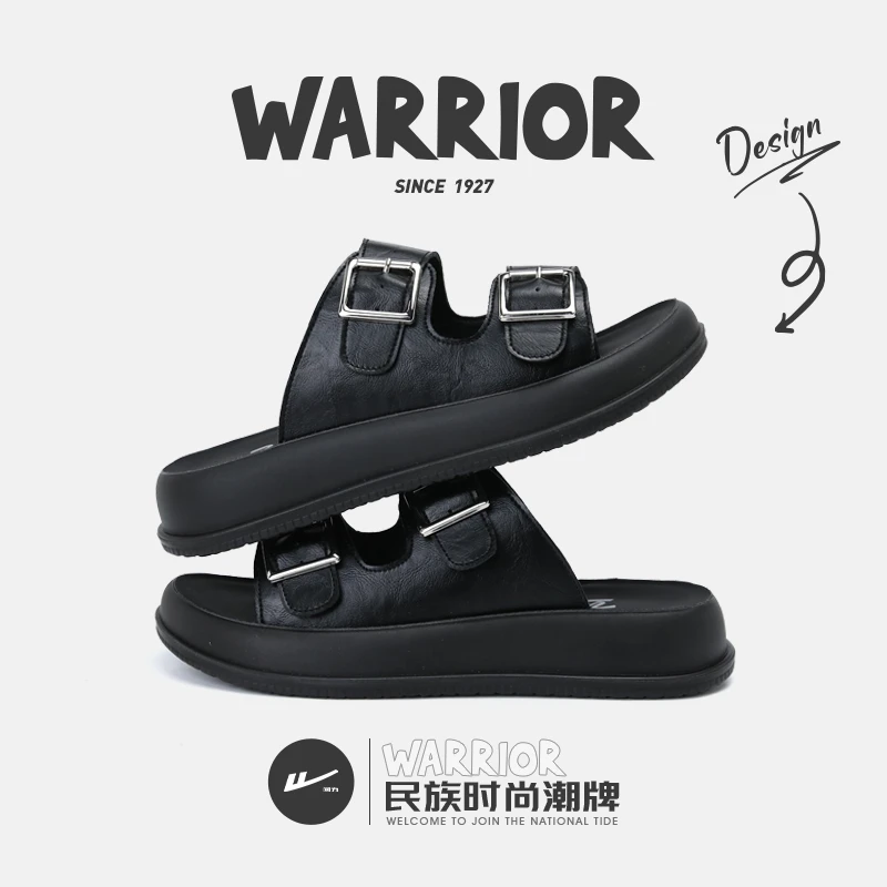 回力女凉鞋4cm增高2025夏季新款中跟镂空减震轻奢一字拖耐磨时尚