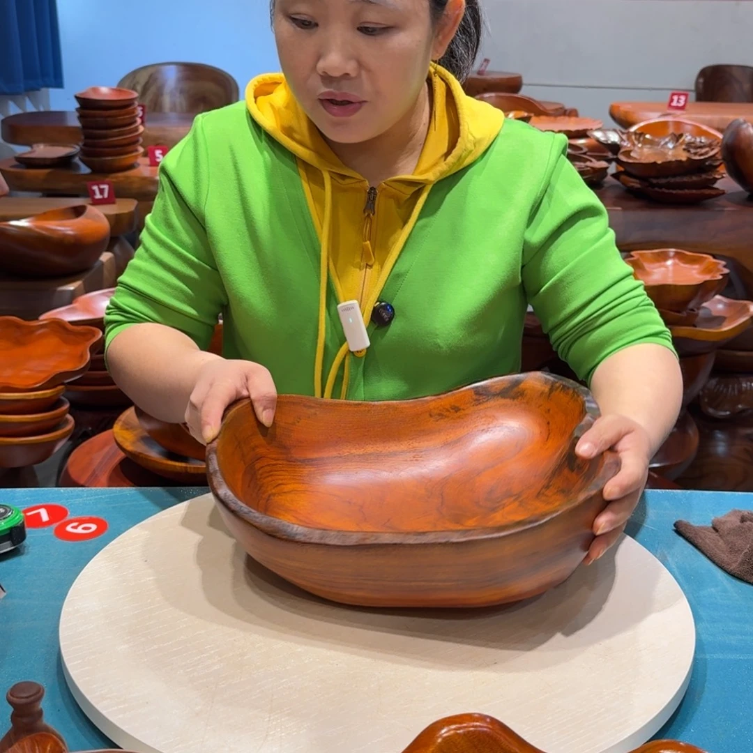 木手工果盘 香樟实木