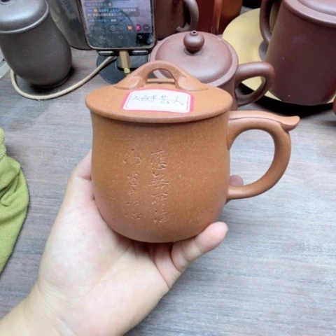 茶杯紫砂六***人办手工圆控黄酱坡
