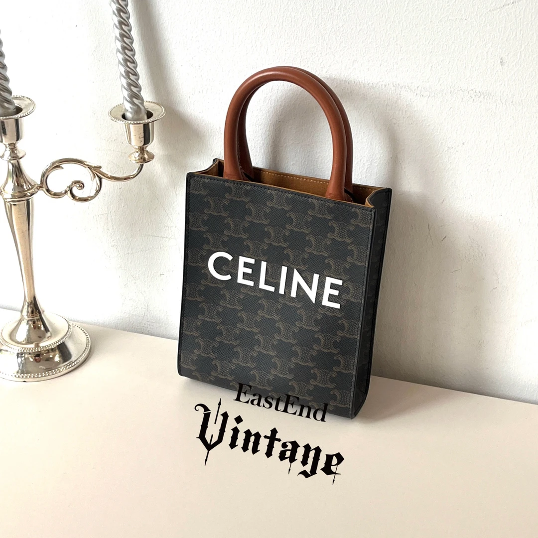 95新 Celine/思琳 東区-黑色老花琴谱单肩包/75433