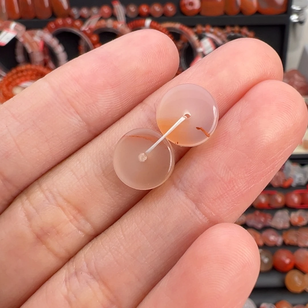 南红玛瑙未镶嵌颈饰冰飘隔片