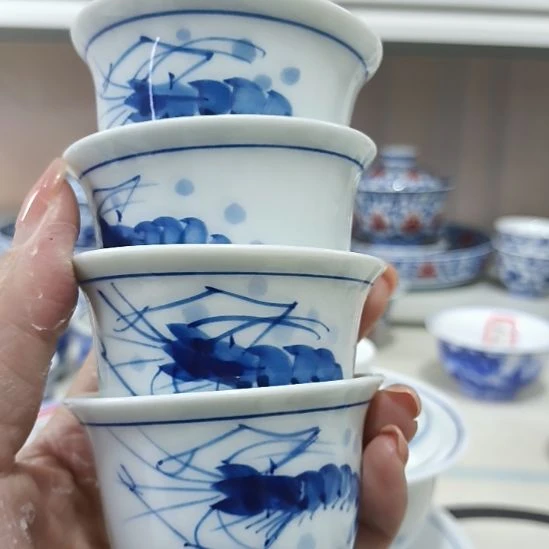 琉璃手工艺品景德镇陶瓷小品茗杯